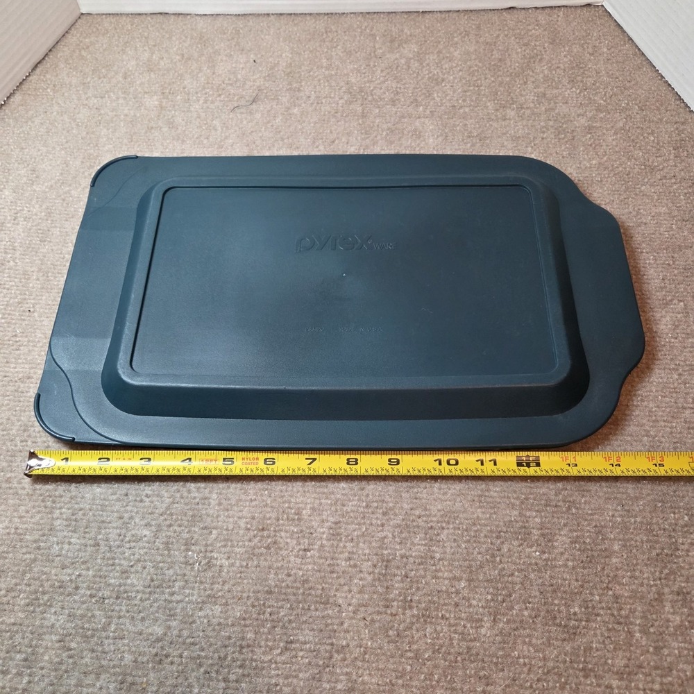 Pyrex 233-PC Plastic Baking Dish Lid Cover pyrexware dark hunter green replaceme